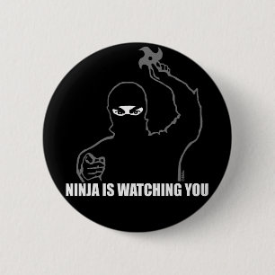 Ninja passt Sie auf Button