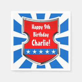 Ninja Patriotic Warrior Boys Kindergeburtstag Part Serviette