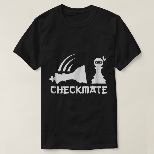 Ninja Pawn Checkmate Funny Chess Art T-Shirt (Design vorne)