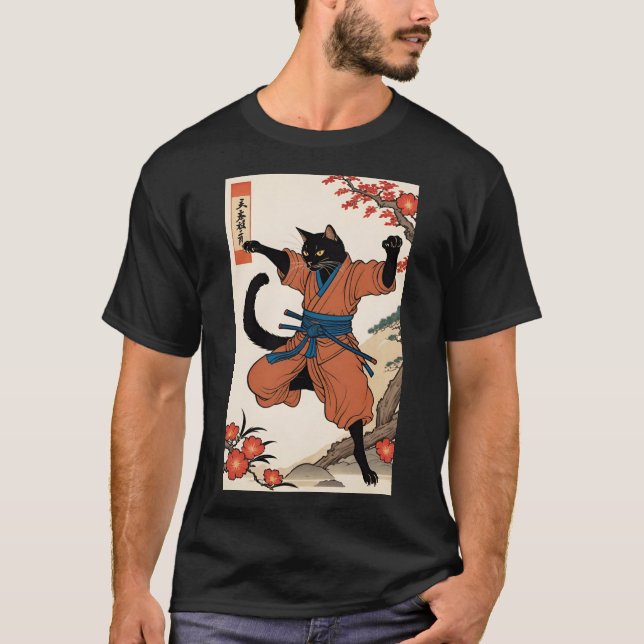 Ninja Paws: Mitternachtsstreik T-Shirt (Vorderseite)