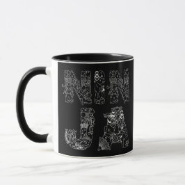 Ninja Phantastisch Text Art Tasse
