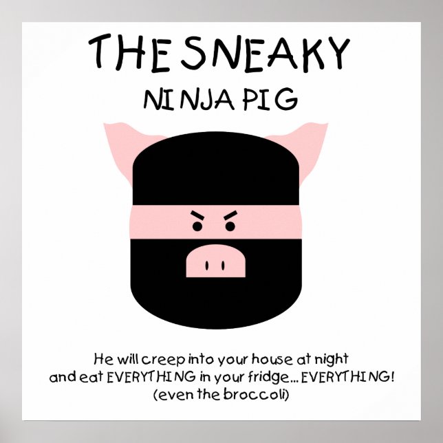 Ninja Pig! Poster (Vorne)