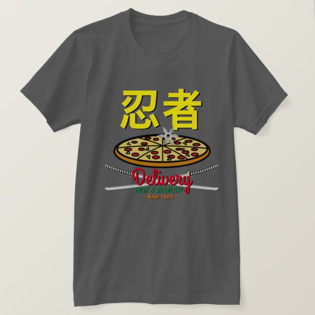 Ninja Pizza Delivery T - Shirt (Design vorne)
