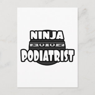 Ninja Podiatrist Postkarte