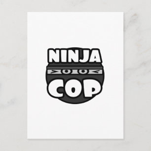 Ninja Polizist Postkarte