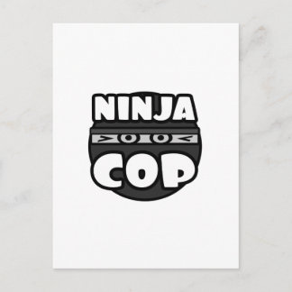 Ninja Polizist Postkarte