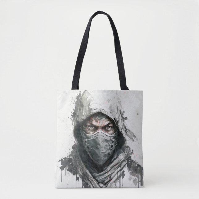 Ninja Portrait Warrior Malerei Historisches Abente (Vorderseite)