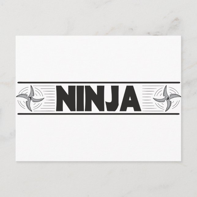 Ninja Postkarte (Vorderseite)