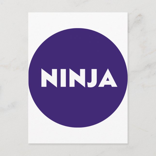 Ninja Postkarte (Vorderseite)