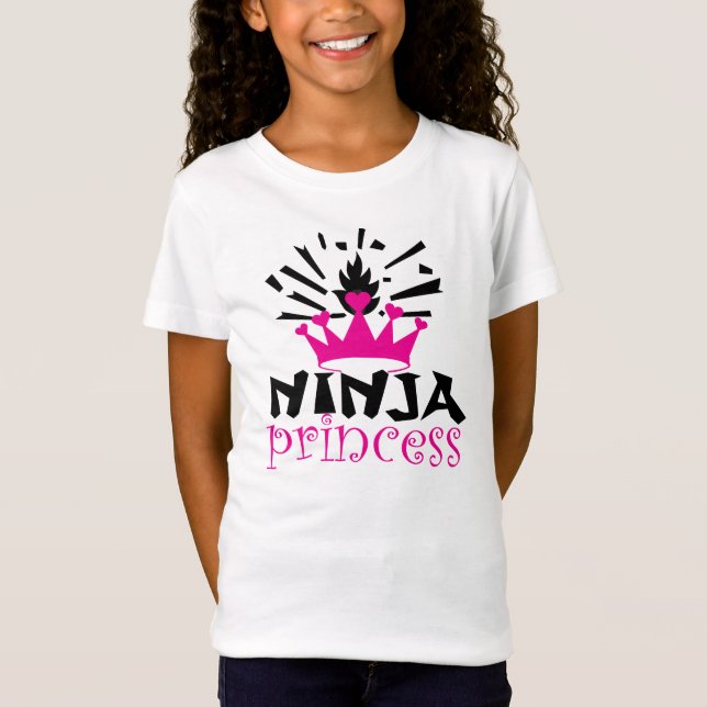 Ninja Prinzessin-Mädchen-T - Shirt (Vorderseite)