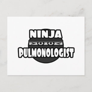 Ninja Pulmonologe Postkarte
