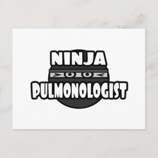 Ninja Pulmonologe Postkarte