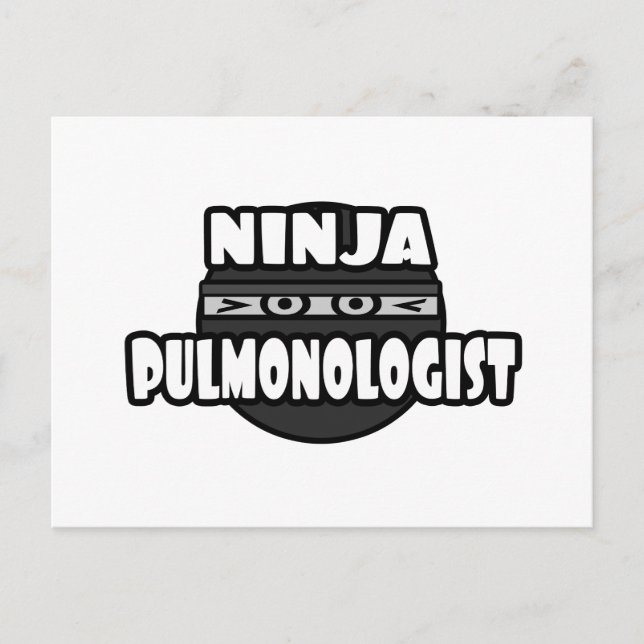 Ninja Pulmonologe Postkarte (Vorderseite)