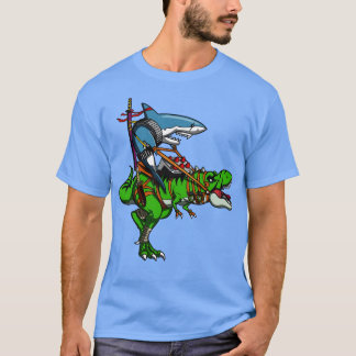 Ninja Riding TRex Dinosaur T-Shirt