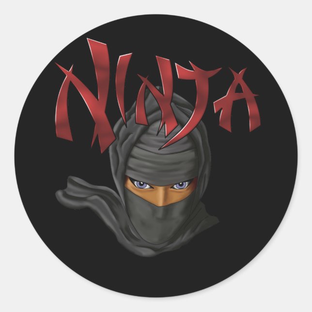 Ninja Runder Aufkleber (Vorderseite)