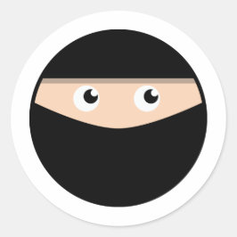 Ninja! Runder Aufkleber