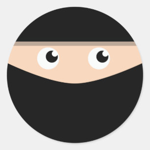 Ninja! Runder Aufkleber