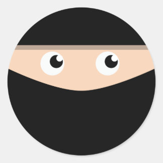 Ninja! Runder Aufkleber