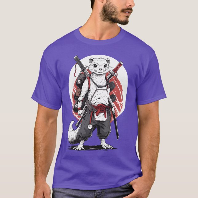 Ninja Samurai Anime Frett Manga Krieger Junge T-Shirt (Vorderseite)