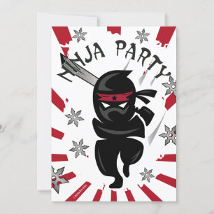 Ninja Samurai Warrior Kindergeburtstag Party Invit Einladung