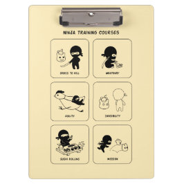Ninja-Schulungen, benutzerdefinierte Farbe Klemmbrett