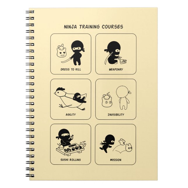 Ninja-Schulungen, benutzerdefinierte Farbe Notizblock (Vorderseite)