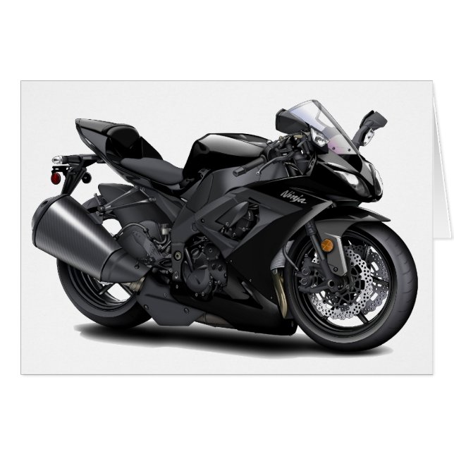 Ninja schwarzes Fahrrad (Vorderseite (Horizontal))