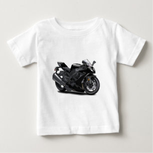 Ninja schwarzes Fahrrad Baby T-shirt