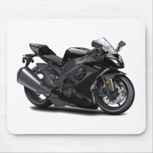 Ninja schwarzes Fahrrad Mousepad
