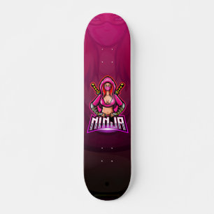 Ninja-Schwert-Mädchen Echo Lila Skateboard