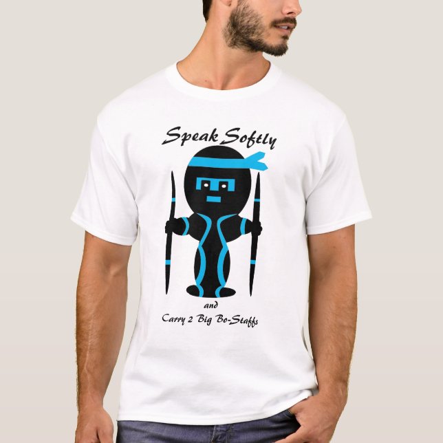 Ninja Shirt "sprechen weich" - Waseemy Schaffung (Vorderseite)
