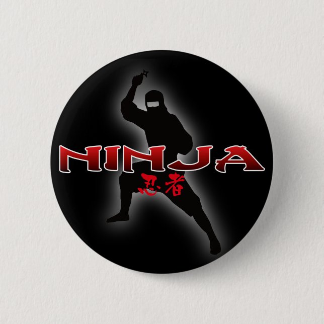 Ninja Silhouette Button (Vorderseite)