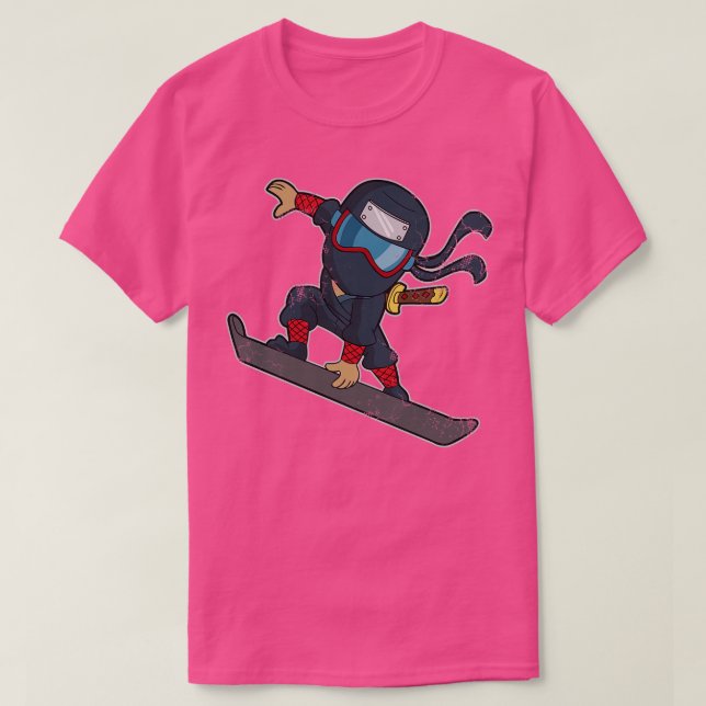 Ninja Snowboard Snowboarder Snowboarder Winter Sno T-Shirt (Design vorne)