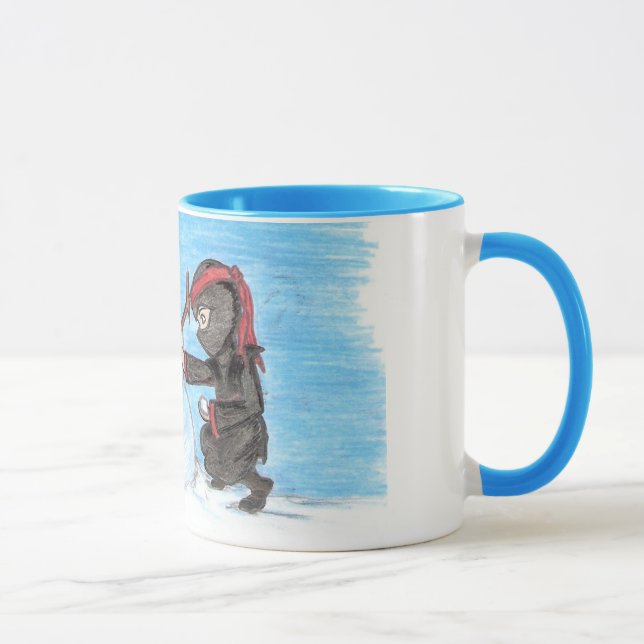 Ninja Snowman-Wecker Tasse (Rechts)