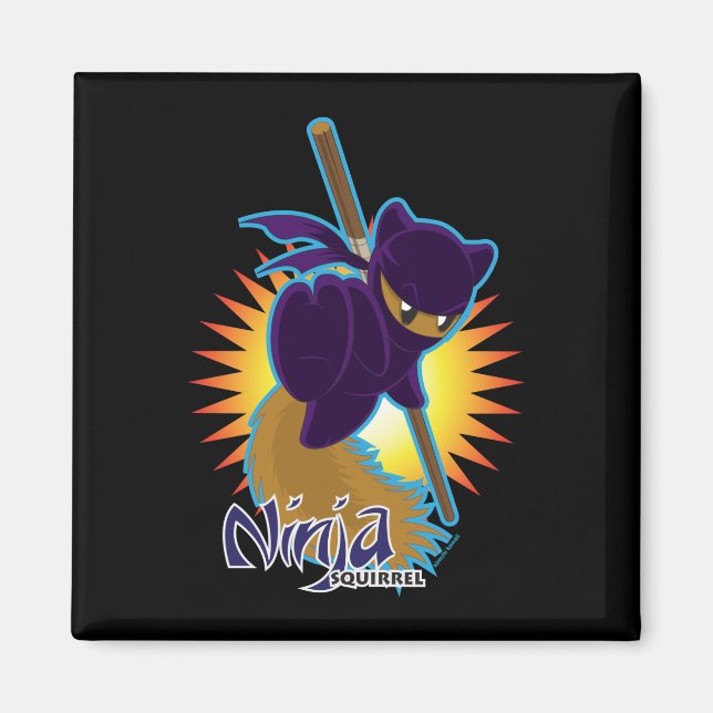 Ninja Squirrel Magnet (Vorne)