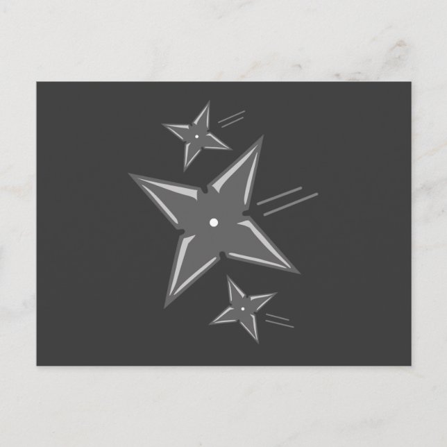 Ninja Stars Postkarte (Vorderseite)