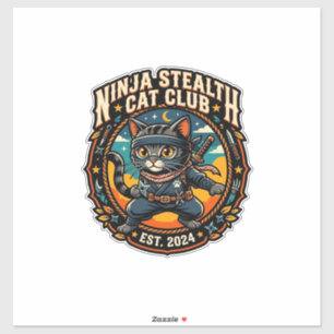 Ninja-Stealth-Katze Katzen-Mama-Geschenkidee - Nin Aufkleber
