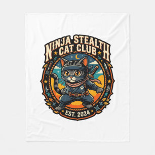 Ninja-Stealth-Katze Katzenmutter-Geschenkidee - Ni Fleecedecke