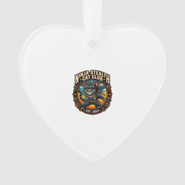 Ninja-Stealth-Katze Katzenmutter-Geschenkidee - Ni Ornament (Vorderseite)