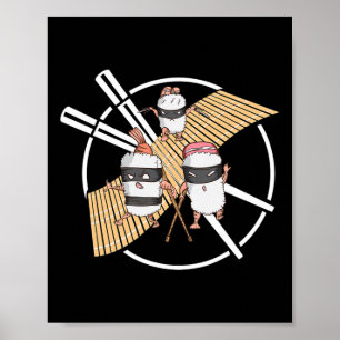 Ninja Sushi startet eine Rettungsmission Karate Poster