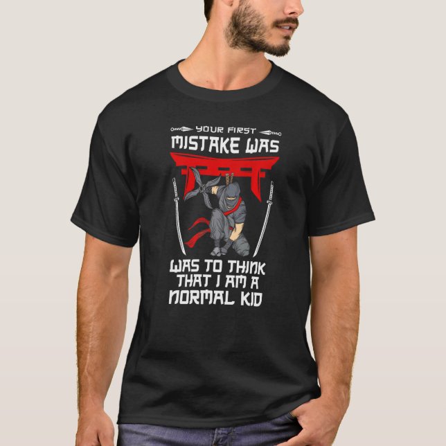 Ninja Sword Samurai Ninjutsu Erwachsene Männer Jun T-Shirt (Vorderseite)