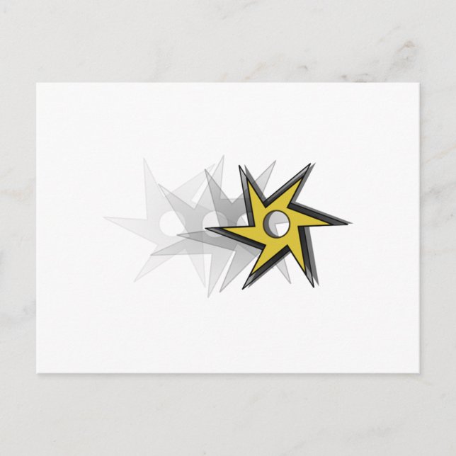 Ninja Throwing Star Postkarte (Vorderseite)