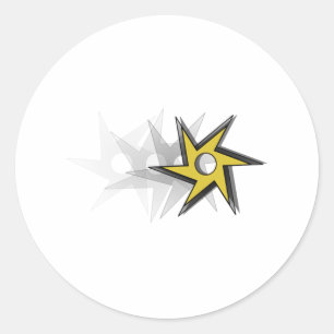 Ninja Throwing Star Runder Aufkleber