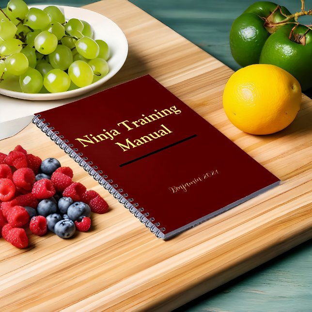 Ninja Training Manual Notebook Personalisiert Red Notizblock (Von Creator hochgeladen)