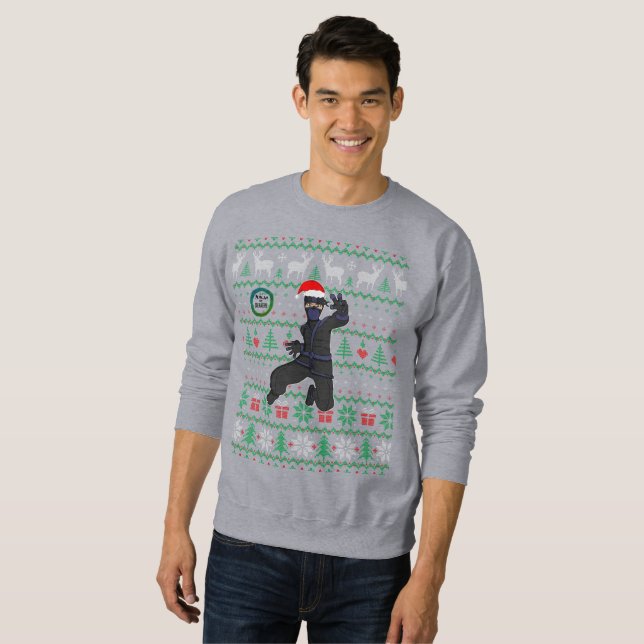 Ninja Ugly Christmas Sweater Sweatshirt (Vorne ganz)
