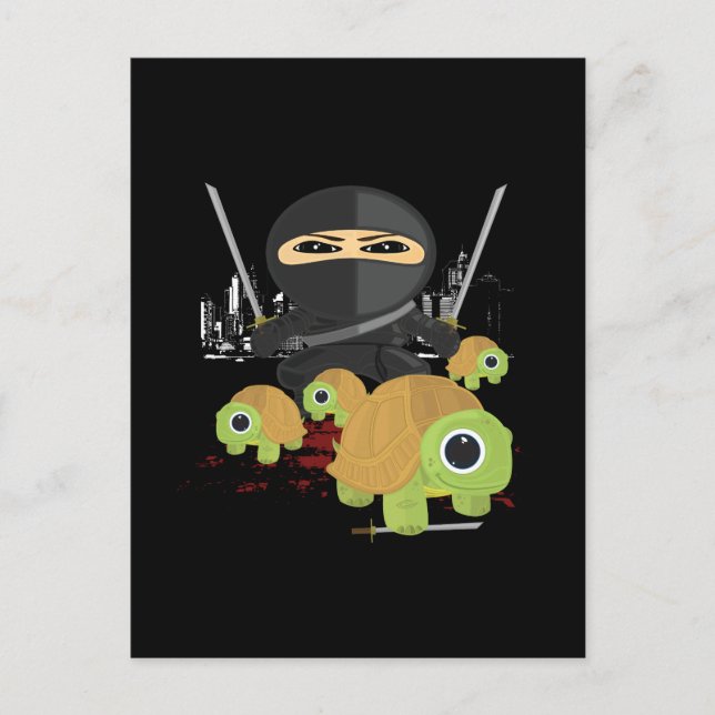 Ninja und Schildkröten Postkarte (Vorderseite)