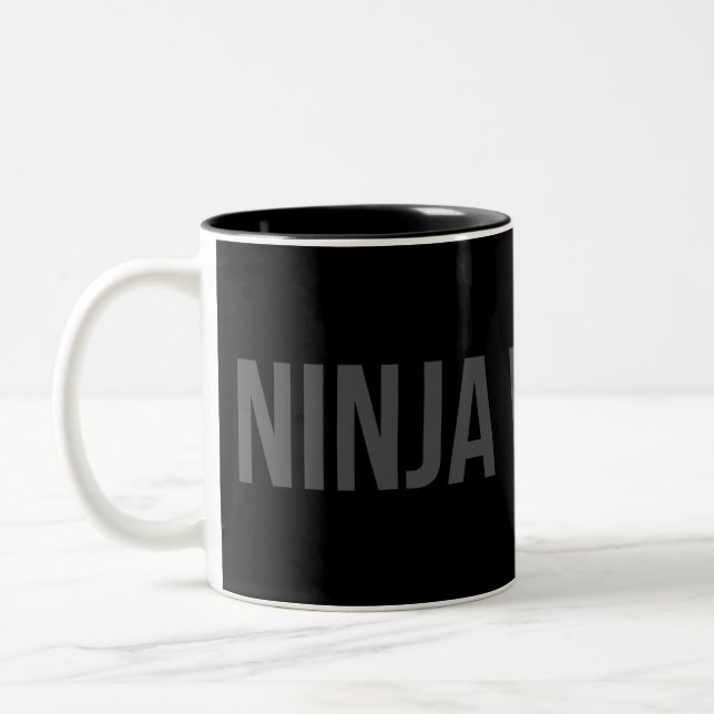 Ninja-Waffen-Kaffeetasse Zweifarbige Tasse (Links)