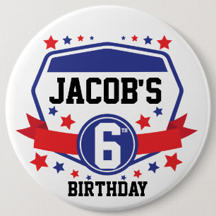 Ninja Warrior Birthday Button