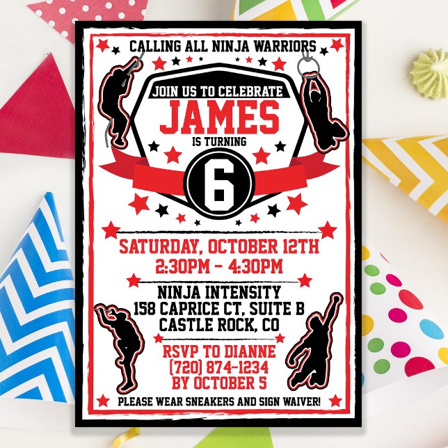 Ninja Warrior Birthday Einladung / Parkour Einladu (Von Creator hochgeladen)