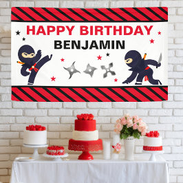 Ninja Warrior Birthday Party Banner
